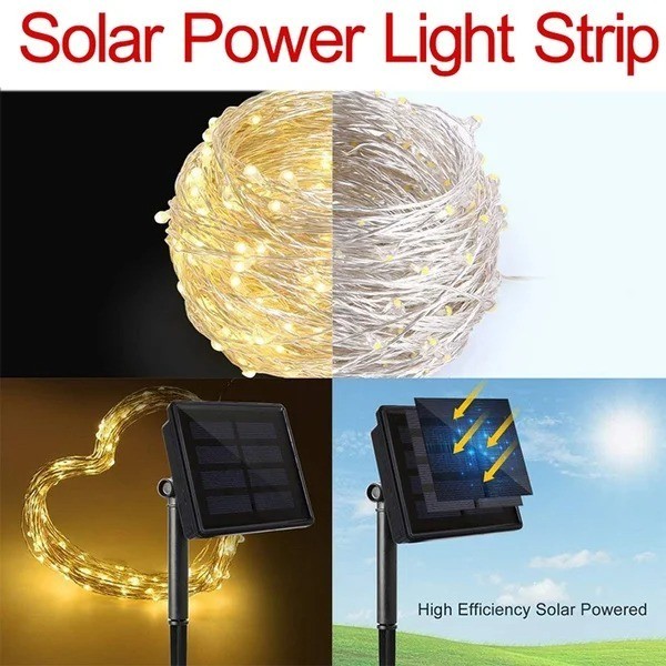 LED Solar String Light Lights Waterproof Copper Wire Fairy Outdoor Garden Party gallery