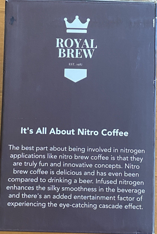 Royal Brew Nitro Cold Brew Coffee Maker Keg - 64 oz Excellent gallery