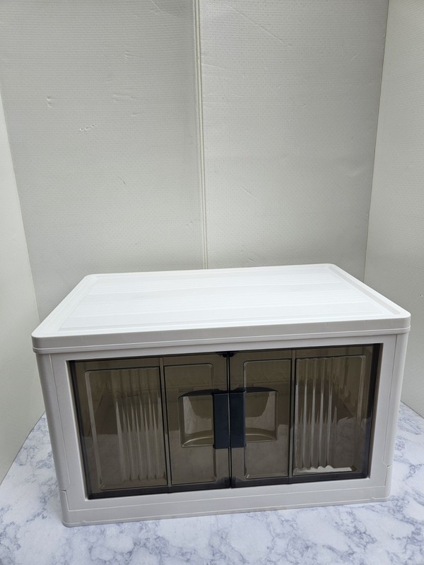Folding Storage Box With Lid-Stackable & Collapsible With Magnetic Doors gallery