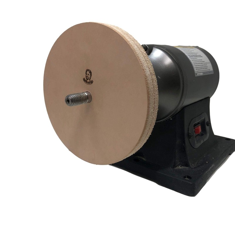 6" (3/4" Width) Leather Honing/Stropping Wheel - Fits 1/2" Arbor - Buffing Co... gallery