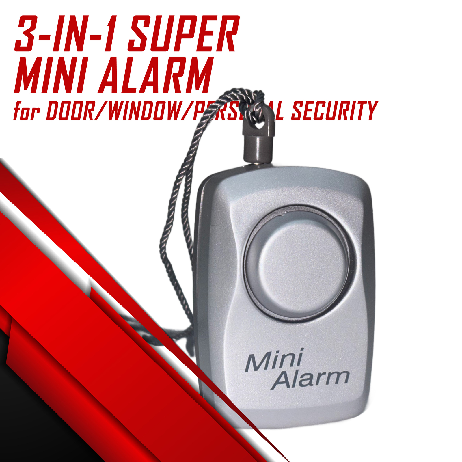 3 in 1 Super Mini Alarm for Door/Window/Personal Security 95dB Easy to Carry gallery