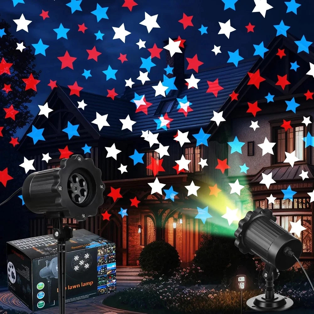 Independence Day Projector Lights 4th of July Projector Patriotic Waterproof Out gallery