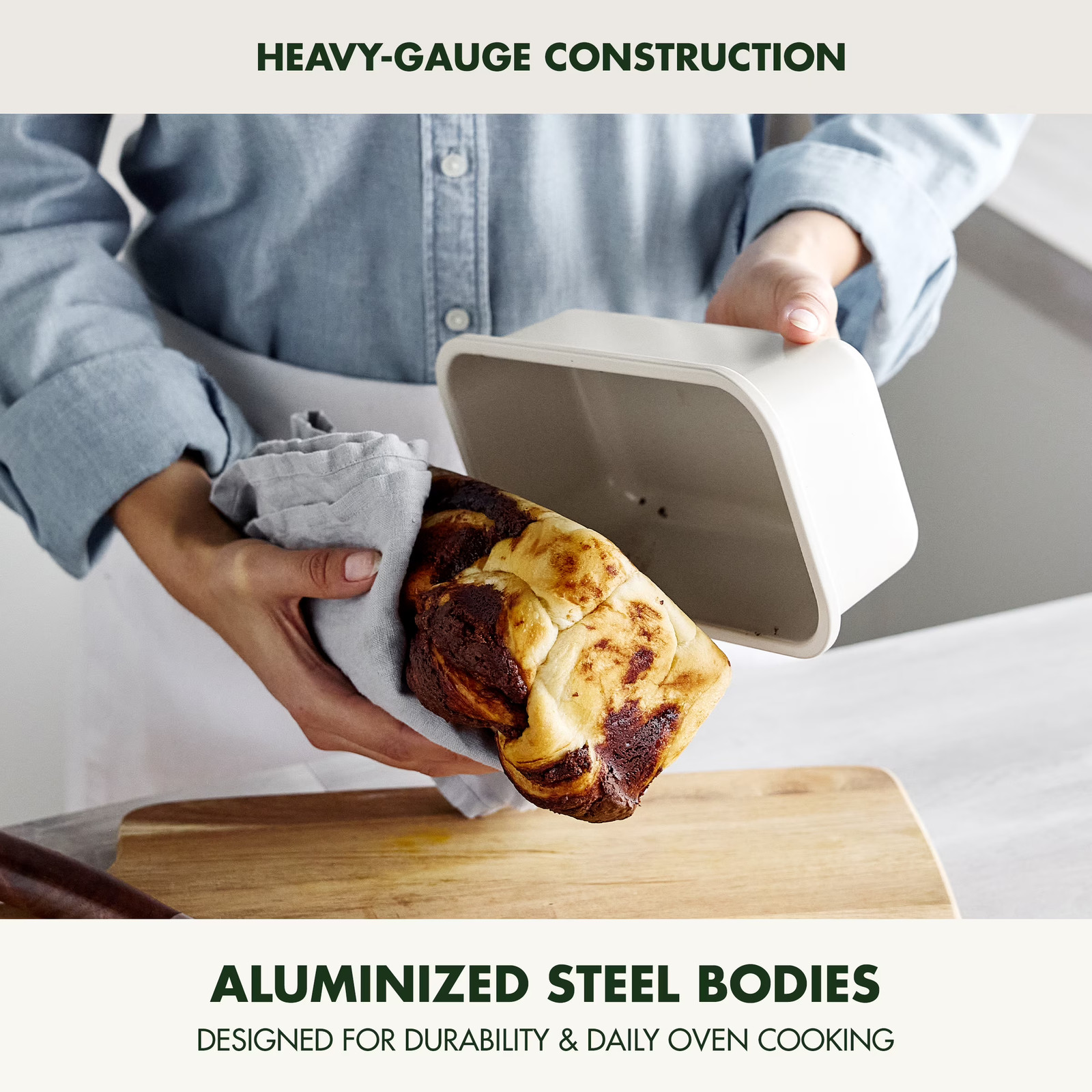 GreenPan 9" Nonstick Loaf Pan – Healthy Coating, Easy Clean, Heavy-Duty Steel gallery