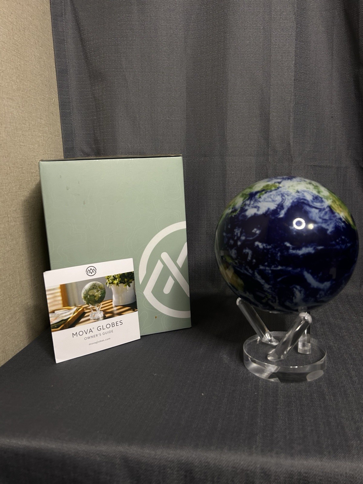 MOVA Rotating Tabletop Globe w/ Clear Acrylic Freestanding Stand gallery