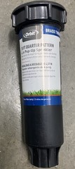 Orbit 4″ Quarter Pattern 15’ Pop-Up Sprinkler Brass Nozzle Twin Spray 54221