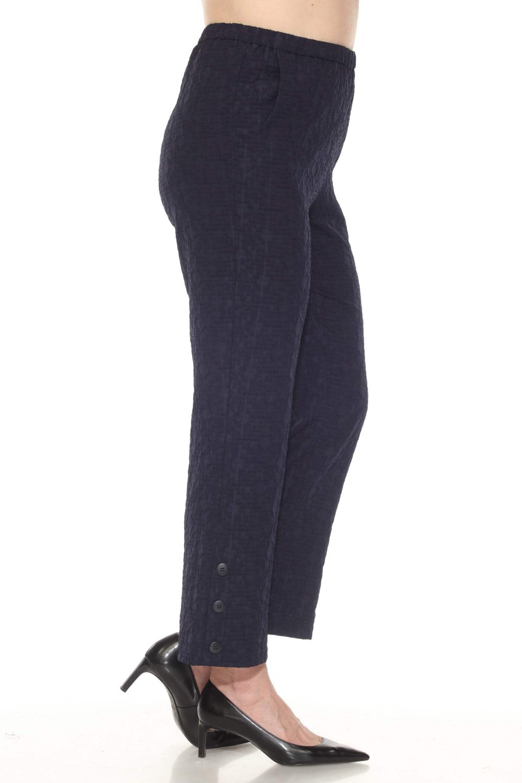 Joseph Ribkoff Midnight Blue Jacquard Pull On Ankle Pants 252111 gallery