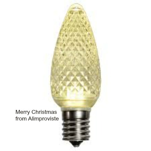 LED C9 Light Bulb WARM WHITE Faceted CHRISTMAS Replacement 5 Diode E17 NEW gallery