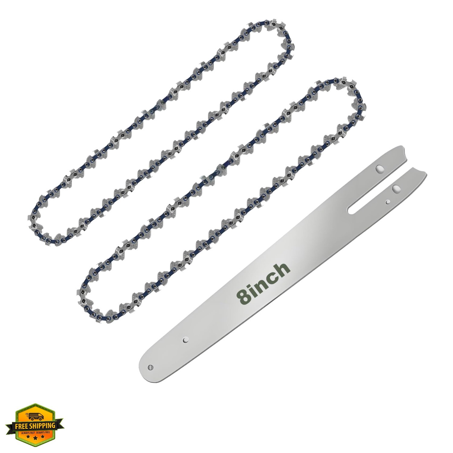 8 Inch Chainsaw Chain Replacement- 2 Chains and 1 Guide Bar for 8 Inch Mini C... gallery
