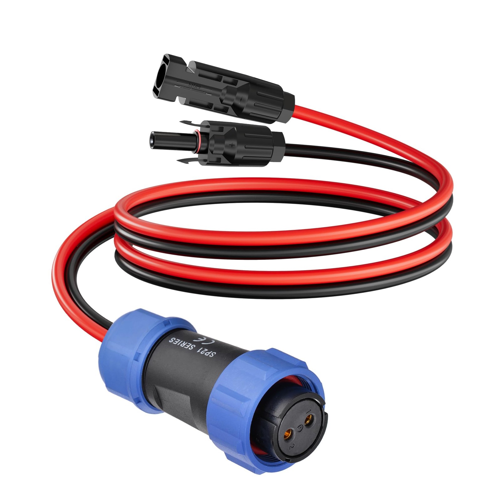 Aviation Plug to Solar Panel Cable, 12AWG 2FT Solar to Aviation Connector 12V... gallery