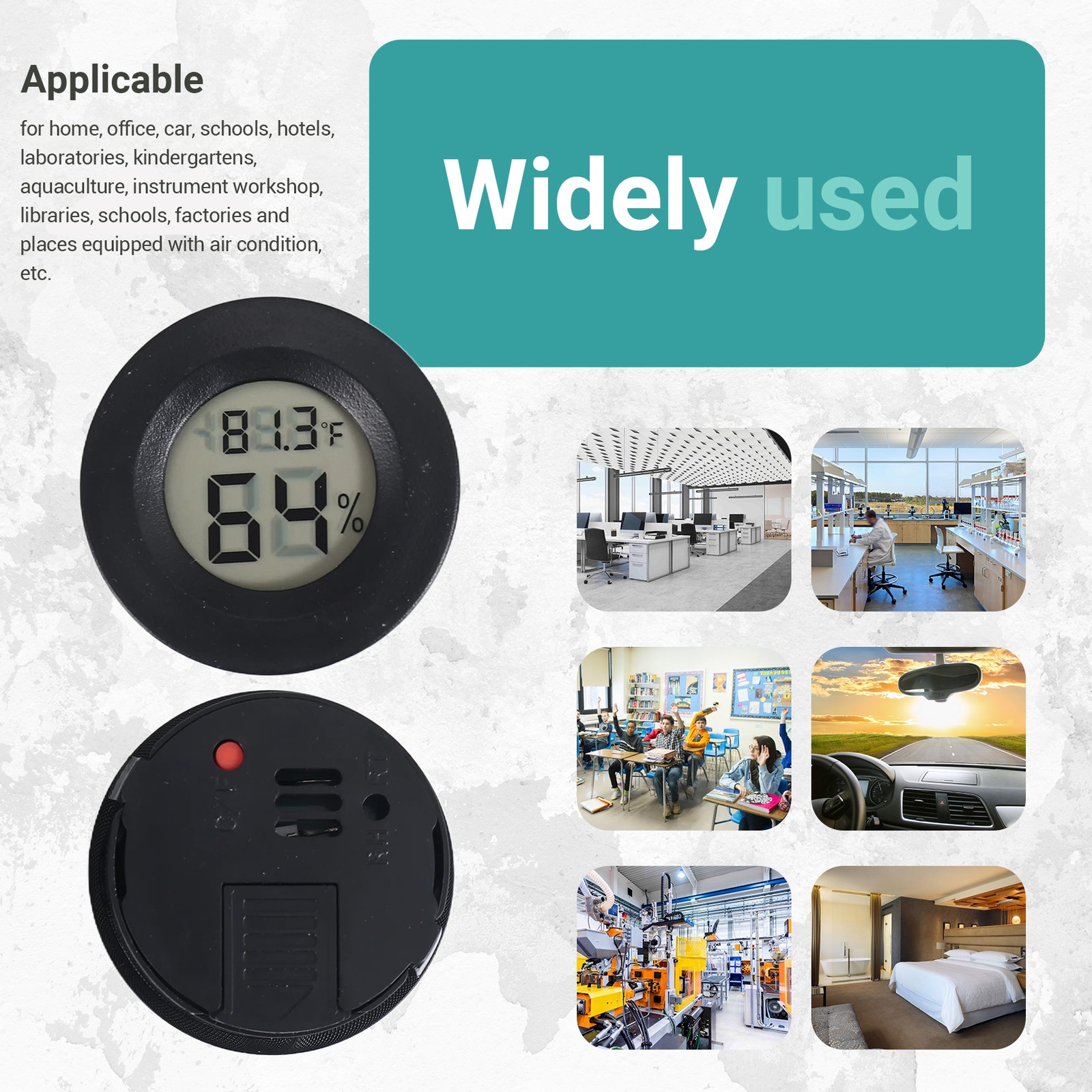 5-pack Hygrometer Digital LCD Humidity Meter for Humidifiers3846 gallery
