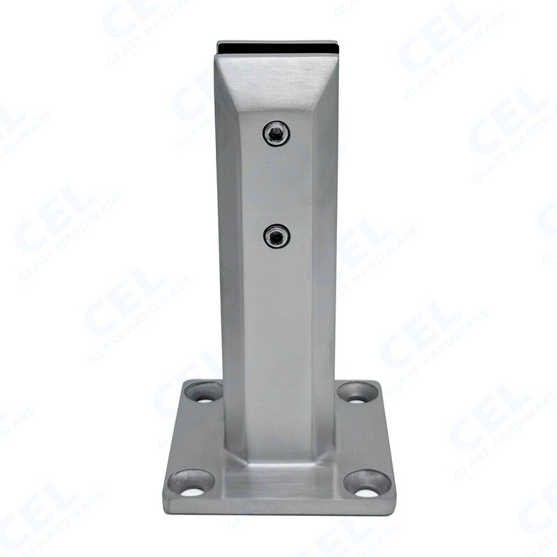 CEL Glass Square Spigot for Stair, Duplex 2205, Brushed Stainless Steel gallery
