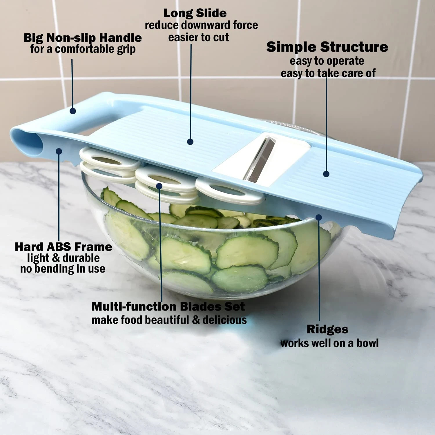 5-in-1 Mandoline Slicer Vegetable Cutter Julienne Shredder Potato Chip Maker gallery