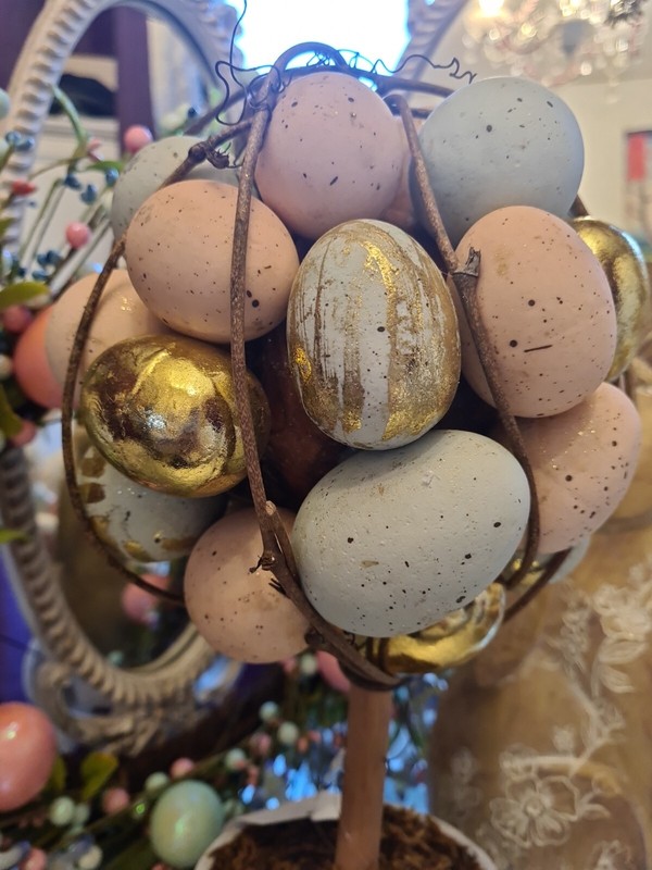 Tk Maxx Easter Spring Large Pastel Coloured Egg Topiary Tree Plant Decoration gallery