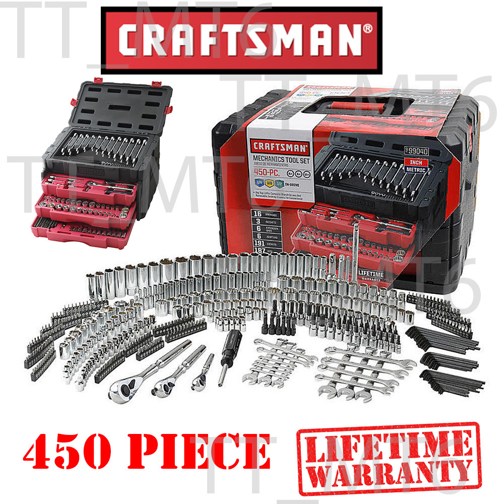Craftsman 450 Piece Mechanic's Tool Set With 3 Drawer Case Box 99040 254 230 gallery