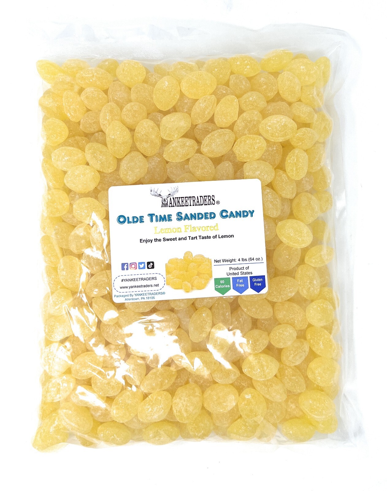 Olde Time Lemon Sanded Hard Candy, 4 lbs. ~ YANKEETRADERS® ~ FREE SHIPPING gallery