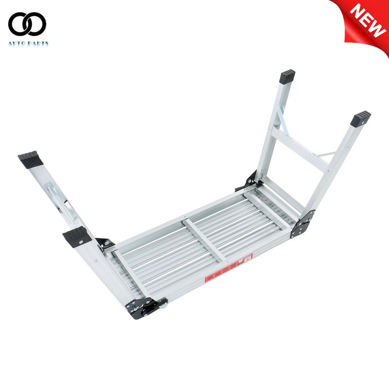 Work Platform Aluminum Step Ladder Foldable 330 Lbs Capacity Heavy Duty gallery