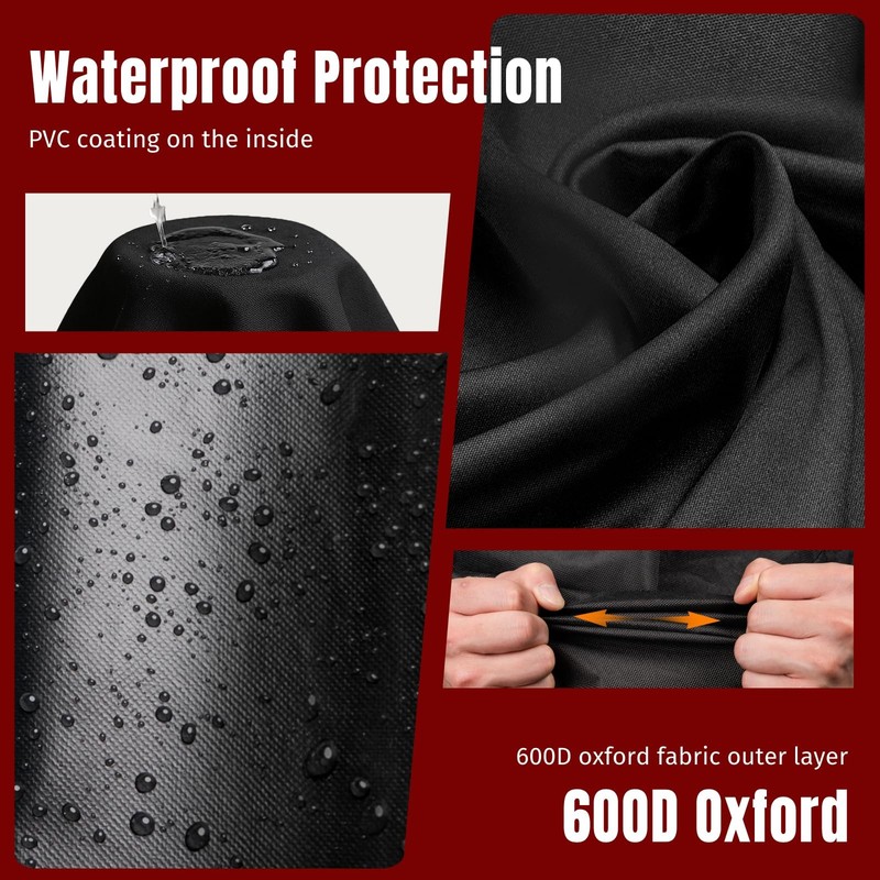 48-52" Rectangular Fire Pit Cover 600D Waterproof Windproof Outdoor Patio Cover gallery
