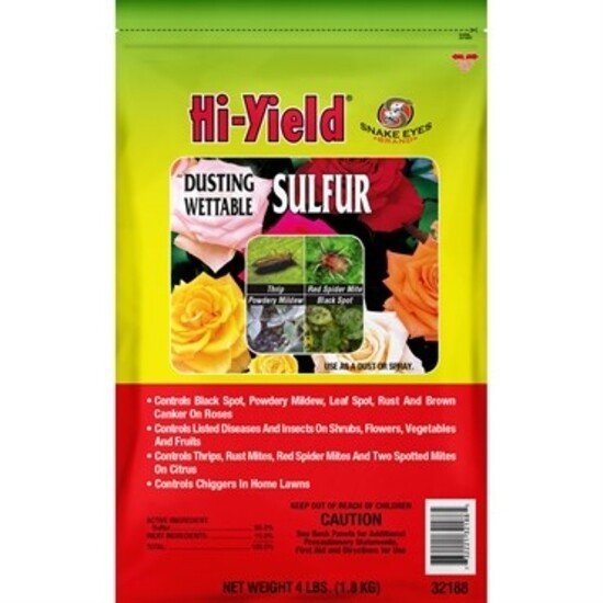 4lbs Hi-Yield Dusting Wettable Sulfur Control Thrip Mite Mildew Black Spot NEW gallery
