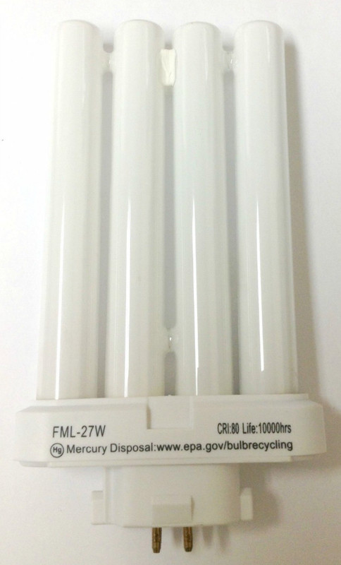 Fluorescent Lamp Replacement Bulb, 27W 6500K T4 FML27 GX10Q Natural Daylight CFL gallery