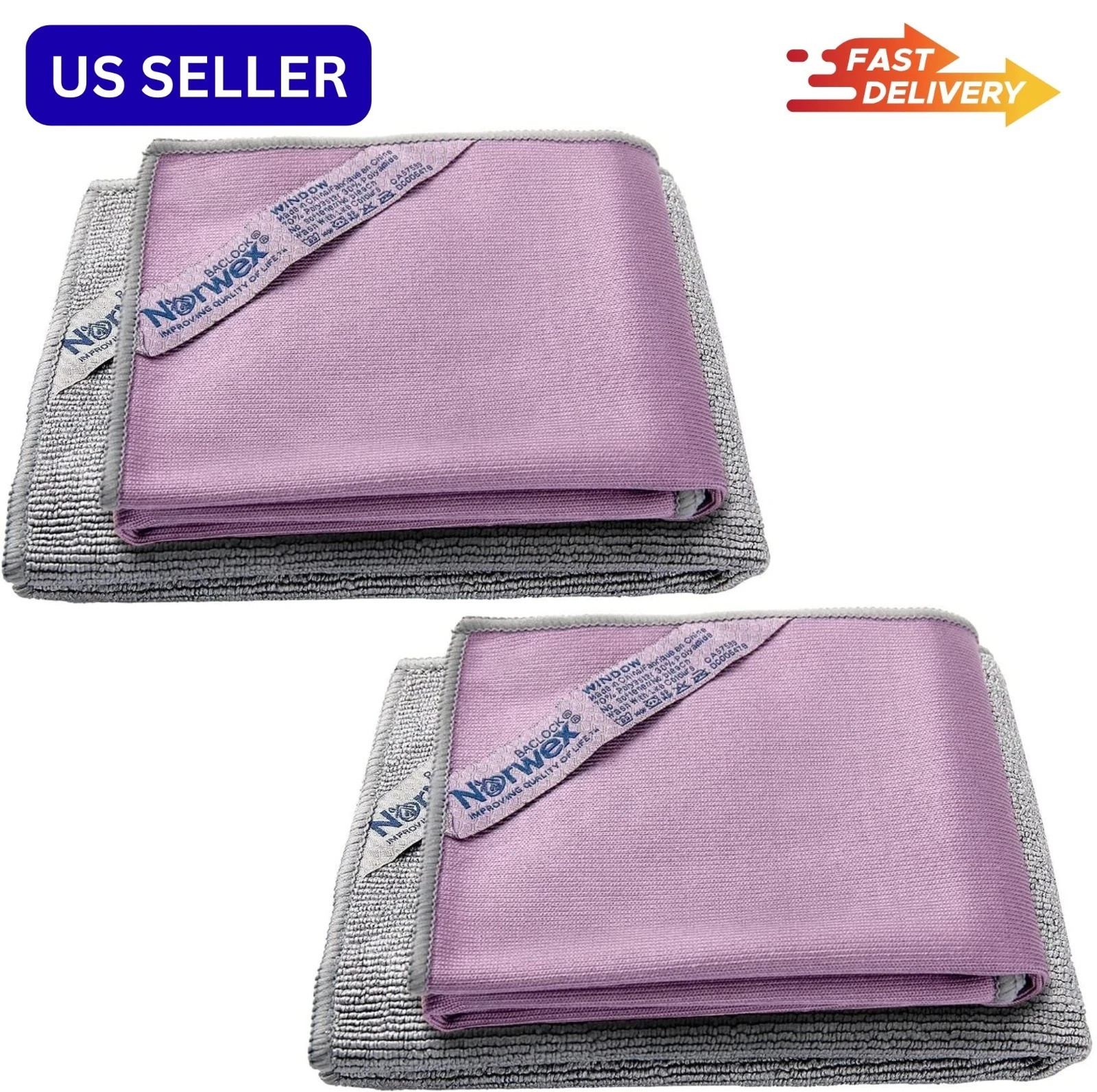 2 PACK (4pc) Norwex Basic Package, EnviroCloth + Window Cloth. FAST SHIPPING gallery