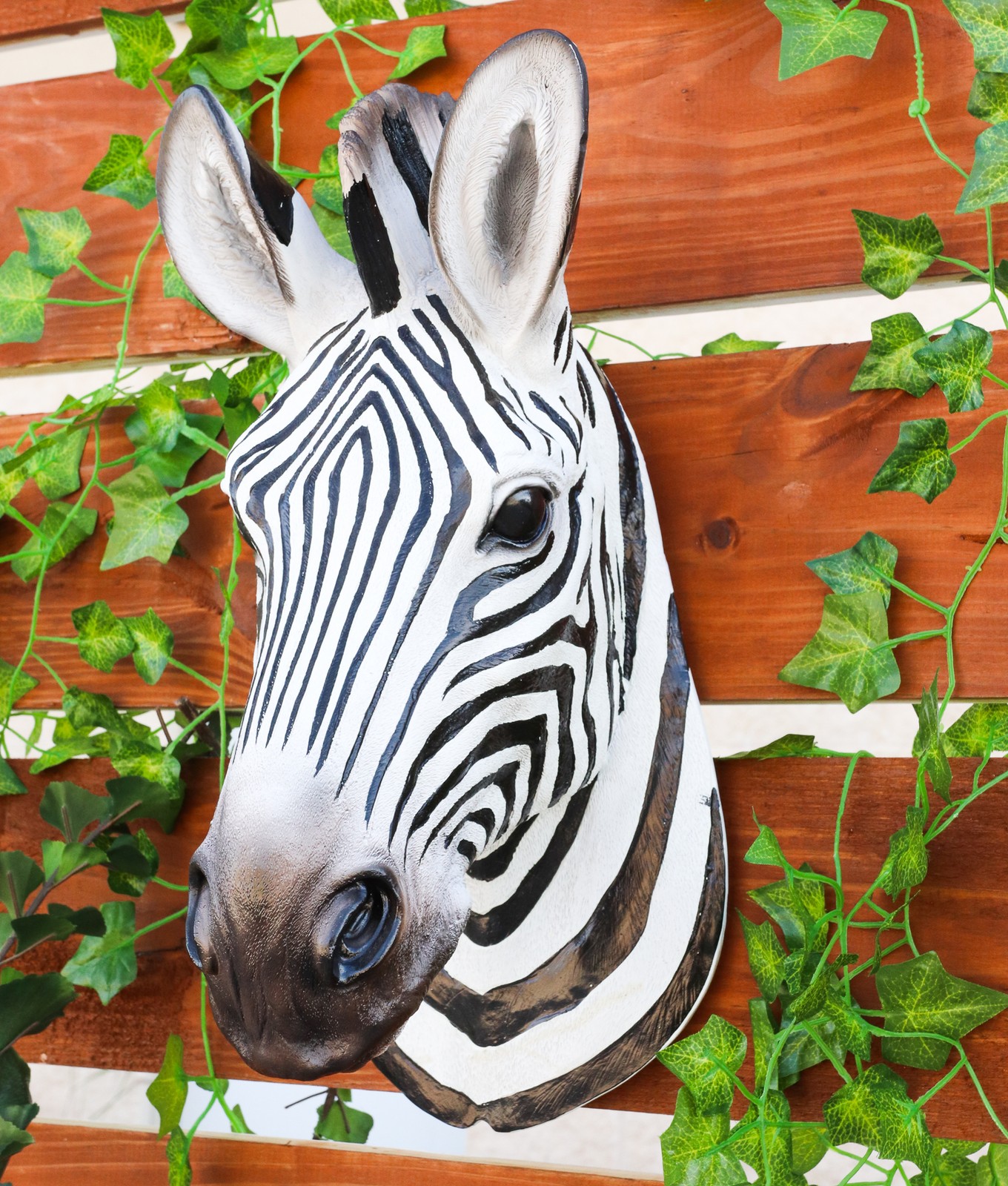 Madagascar Large Zebra Head Wall Decor Plaque 16"Tall Taxidermy Decor Sculpture gallery
