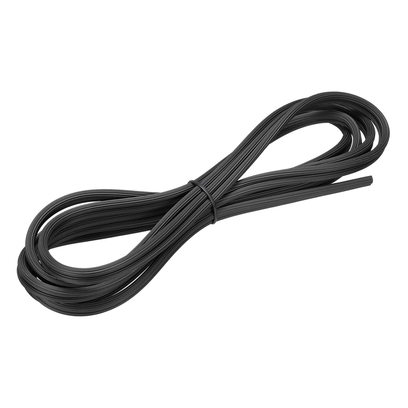 Screen Spline, 5M/16.4Ft Rubber Window Sealing Strip, 5mm OD Black gallery