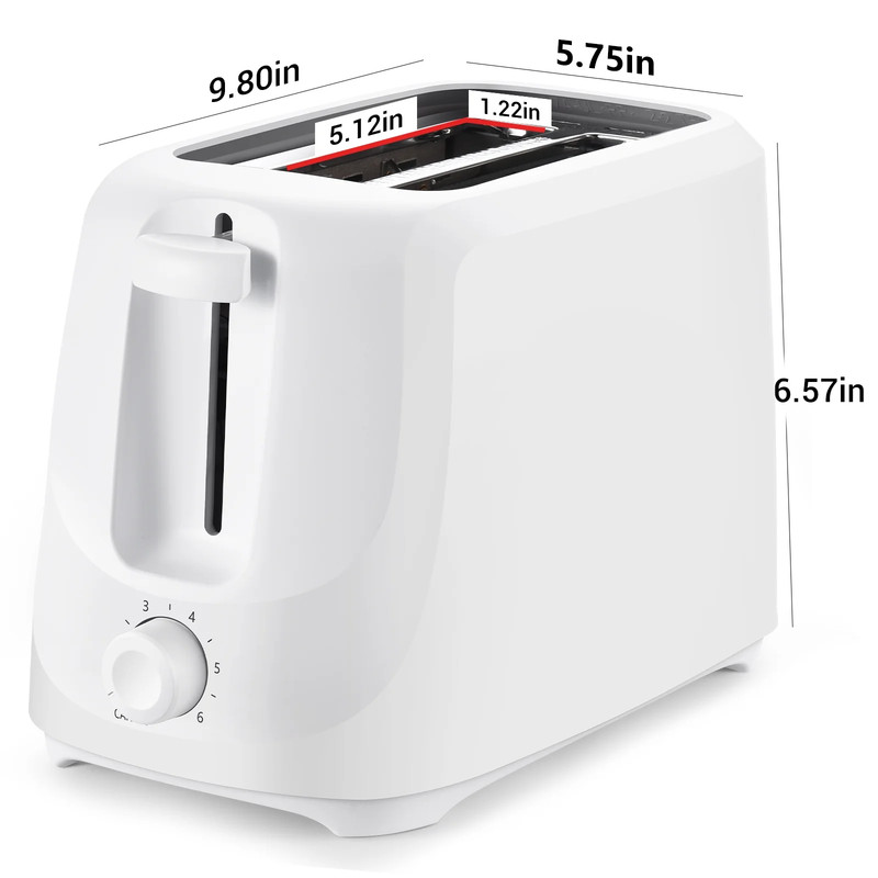 2-Slice Toaster with 6 Shade Settings and Removable Crumb Tray, Arctic White gallery