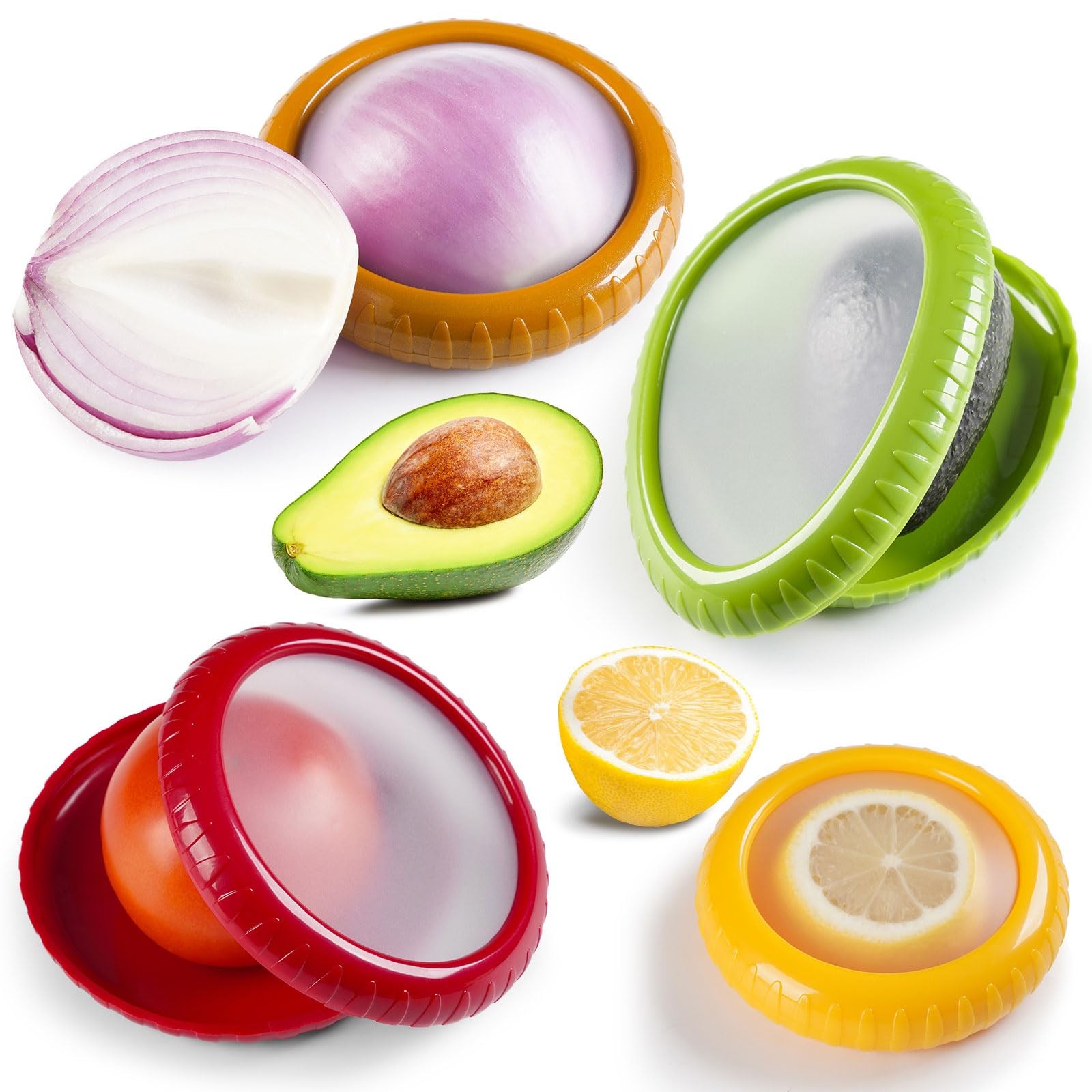 Avocado Saver Onion Storage Reusable Silicone Fruit Vegetable Containers gallery