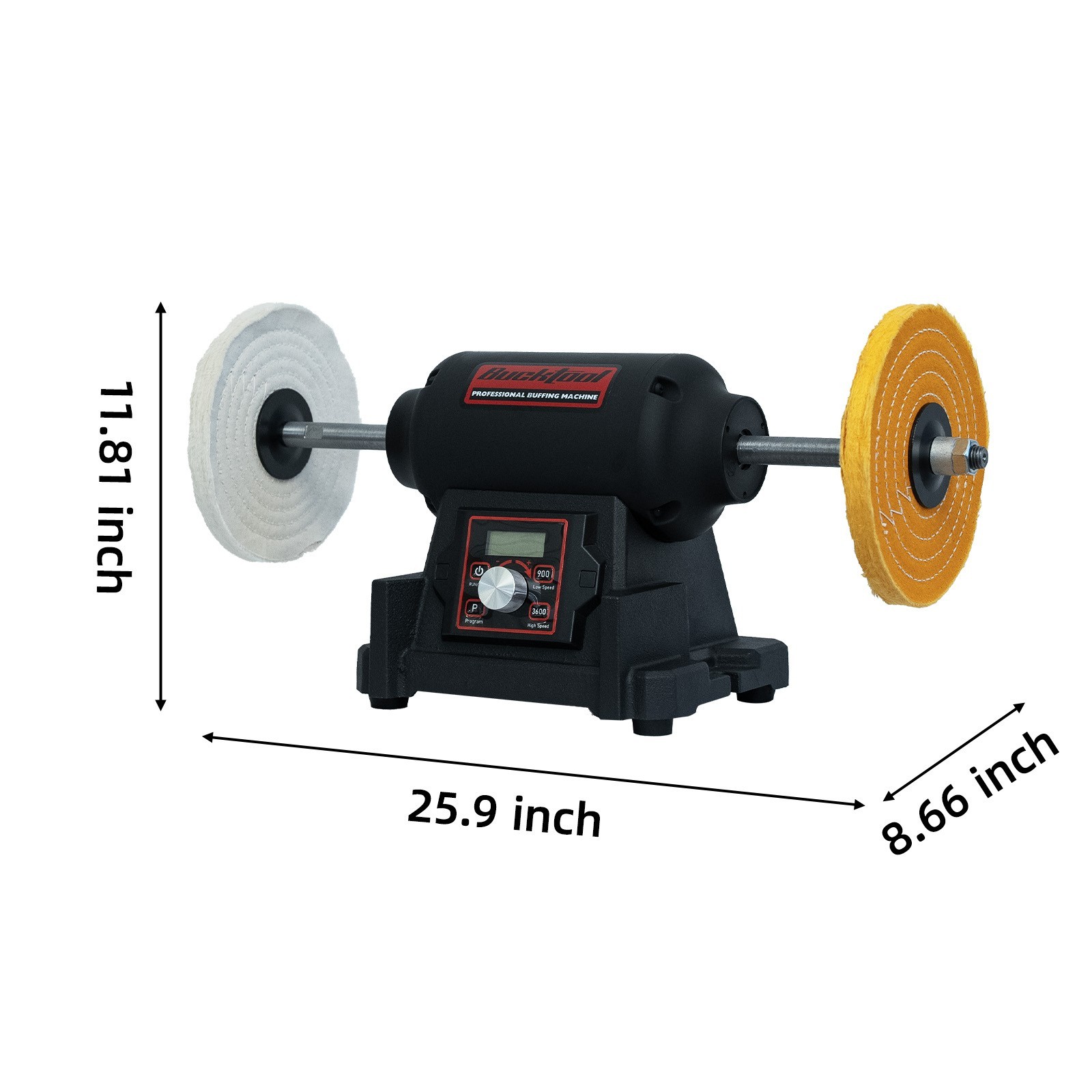 BUCKTOOL 1HP VFD Motor 8-Inch Variable Speed Bench Buffer Polisher TDS-I200VBG gallery