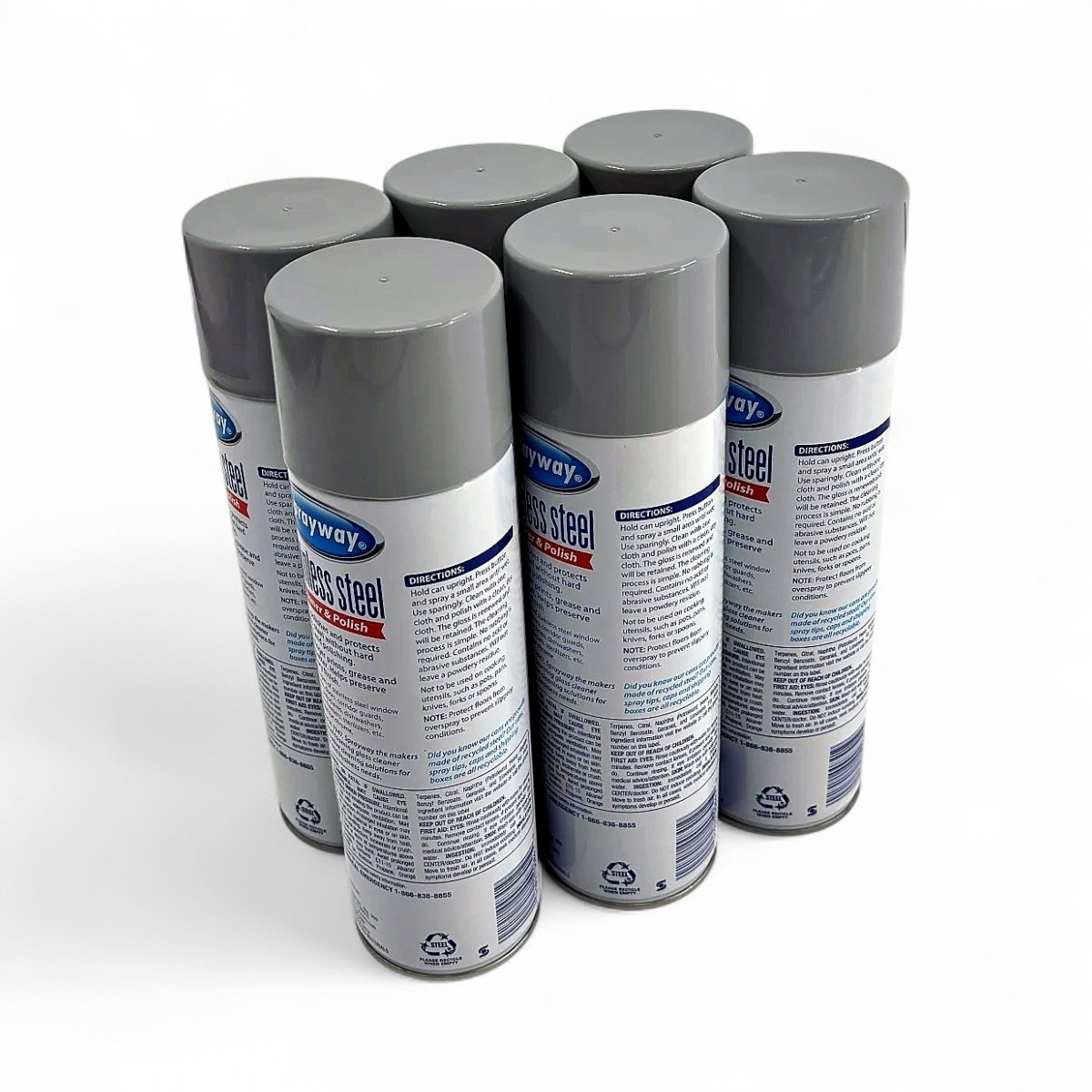 Sprayway Stainless Steel Oil-Based Cleanser and Polish 15oz 6-Pack gallery