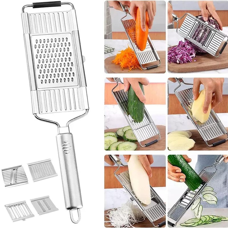 Cut Set BEST Multi-Purpose Vegetable Slicer Cuts Stainless Steel Grater Shredder gallery