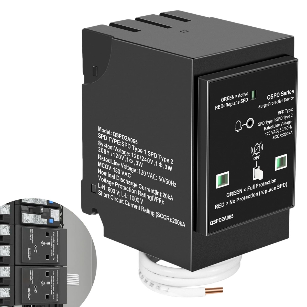 For Siemens Type QP Load Centers QSPD2A065P Plug-in Surge Protection Device gallery