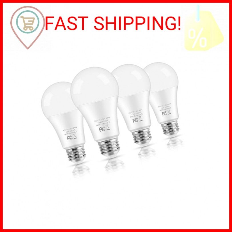 LED Light Bulbs, 100 Watt Equivalent A19, 13W 5000K Daylight White 1500 Lumens N gallery