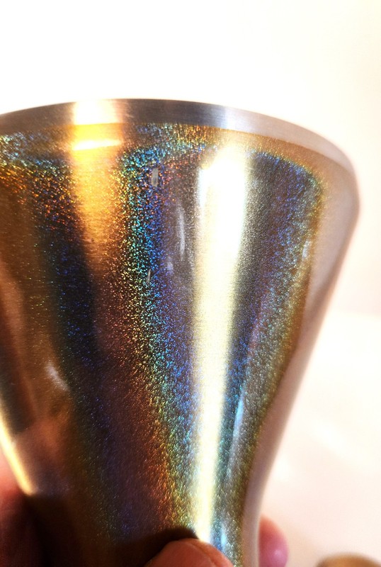 (2) Shimmer Gold Snowfox Vacuum Insulated Stainless Steel Martini Glasses gallery
