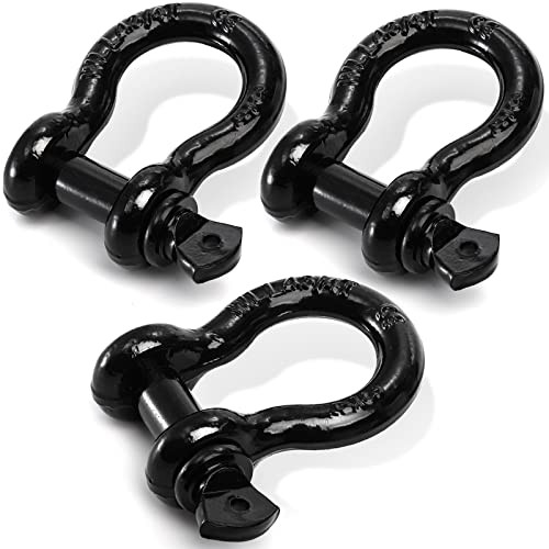 3 Pack D Ring Shackles 3/4" Shackle Rugged Unbreakable 28.5 Ton (57,000 Lbs) gallery