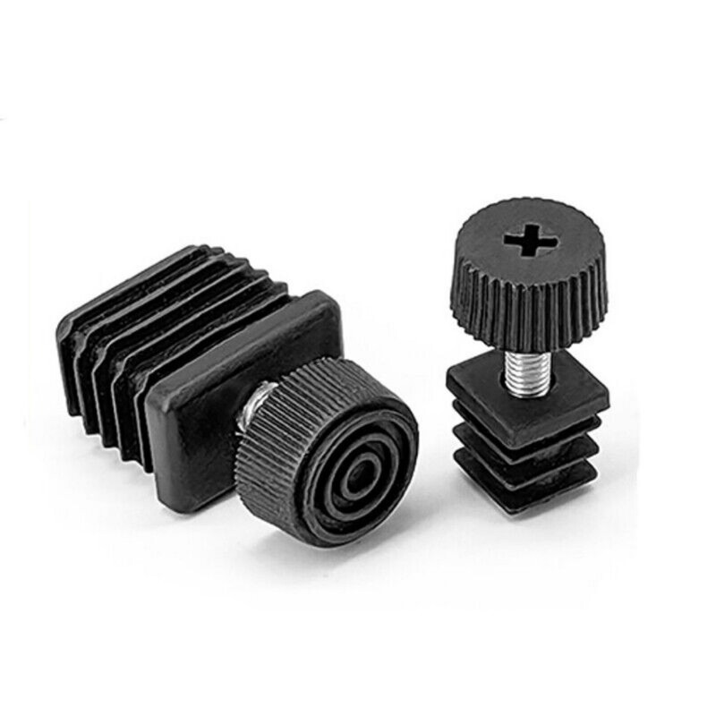 Square Tube Inserts End Caps Adjustable Table Foot Furniture Leveling Feet M6 M8 gallery