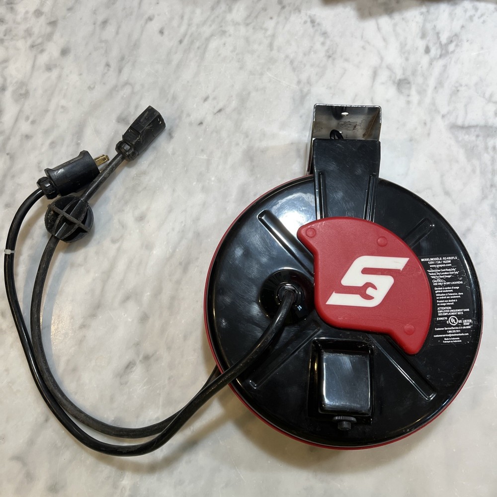 Snap On R2-KB2FLS Retractable Extension Cord 12V/13A/1625W 30’ Reel