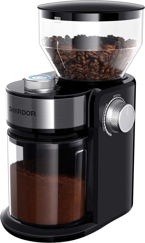 Compact Electric Burr Mill Coffee Grinder with 16 Settings for Any Brew Method gallery