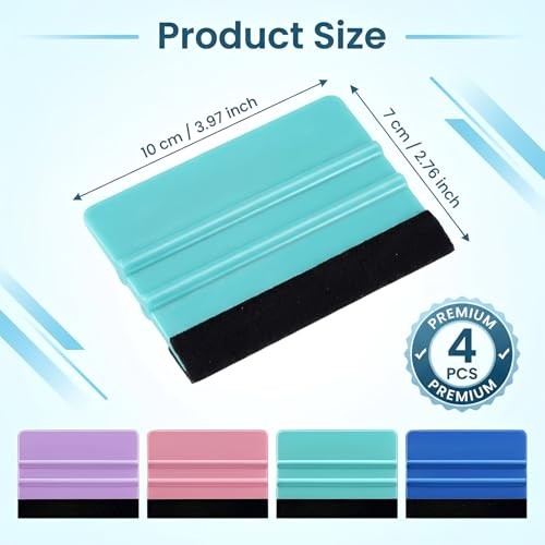4 Pcs Squeegee for Vinyl, Felt Squeegee Vinyl Felt Vinyls Wrap Tools Smoothing gallery