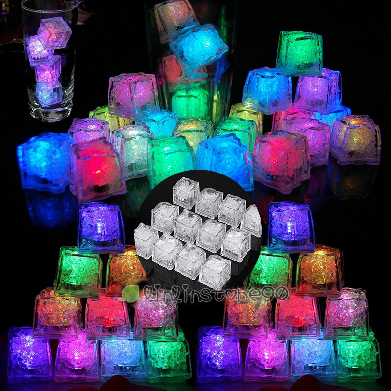 Light Up Ice Cubes for Drinks, 12~48Pack LED Ice Cubes Liquid Activated,Reusable gallery