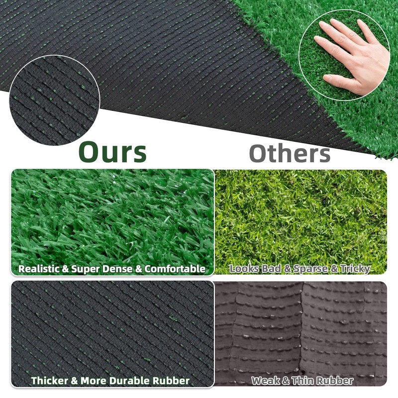 13x6.6ft Synthetic Artificial Grass Mat Landscape Fake Lawn Pet Garden Golf Turf gallery