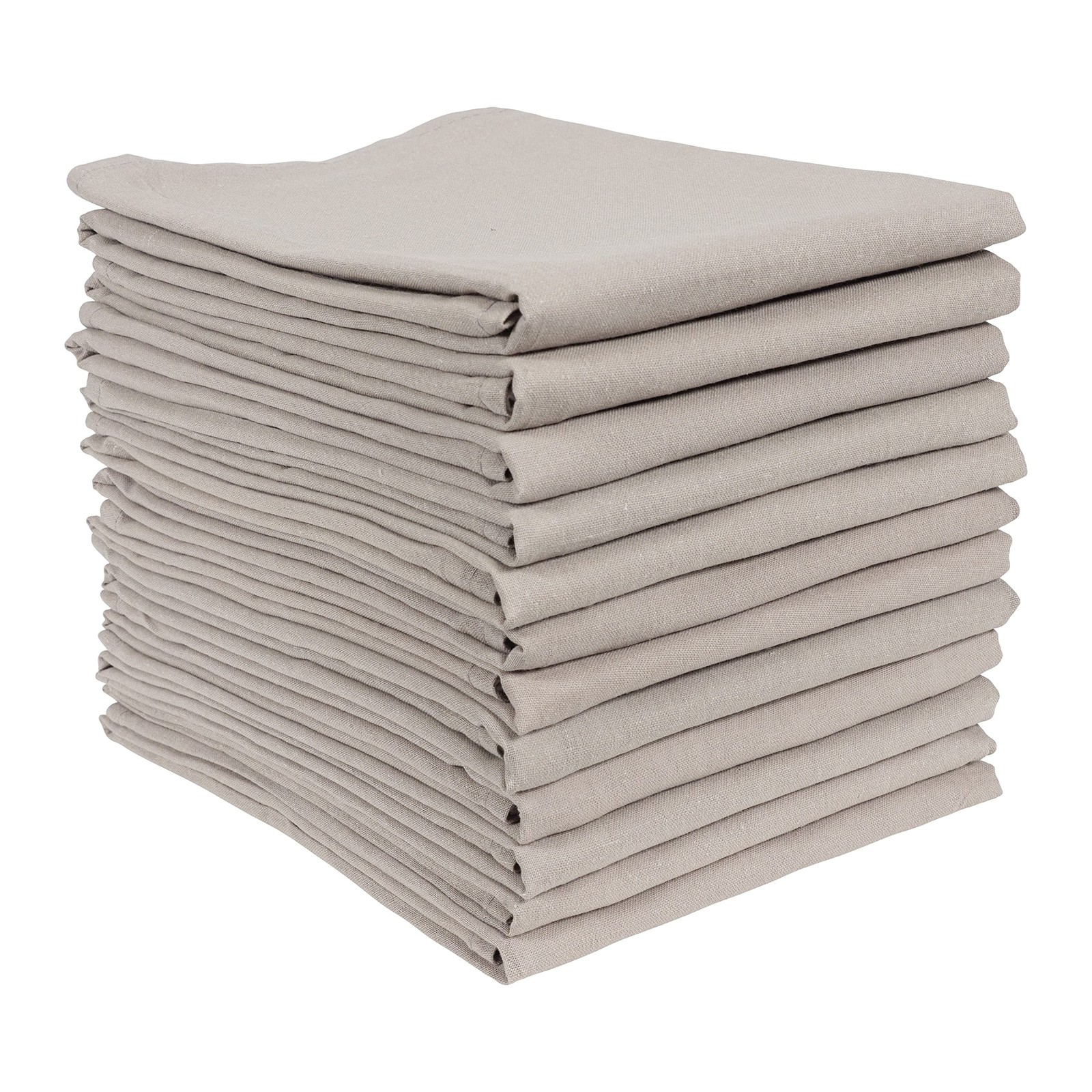 12 Pack Gray Flour Sack Kitchen Towels, 20 x 30, 100 Cotton, Absorbent gallery