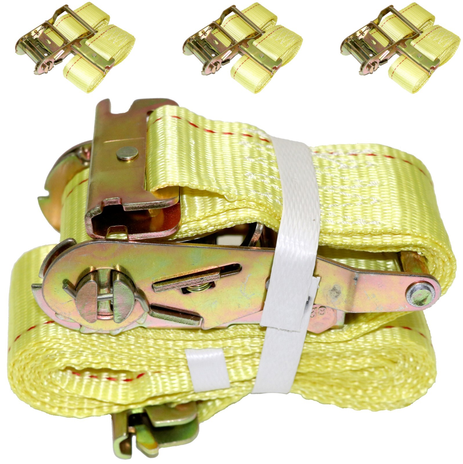 (4 PACK) DKG 2” X 12’ E Track Ratchet Straps – Ideal Enclosed Trailer Tie down gallery