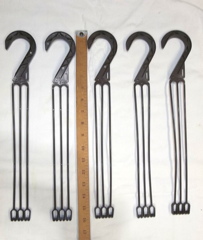 5 pcs. REPLACEMENT BROWN PLASTIC HANGING BASKET HANGERS gallery