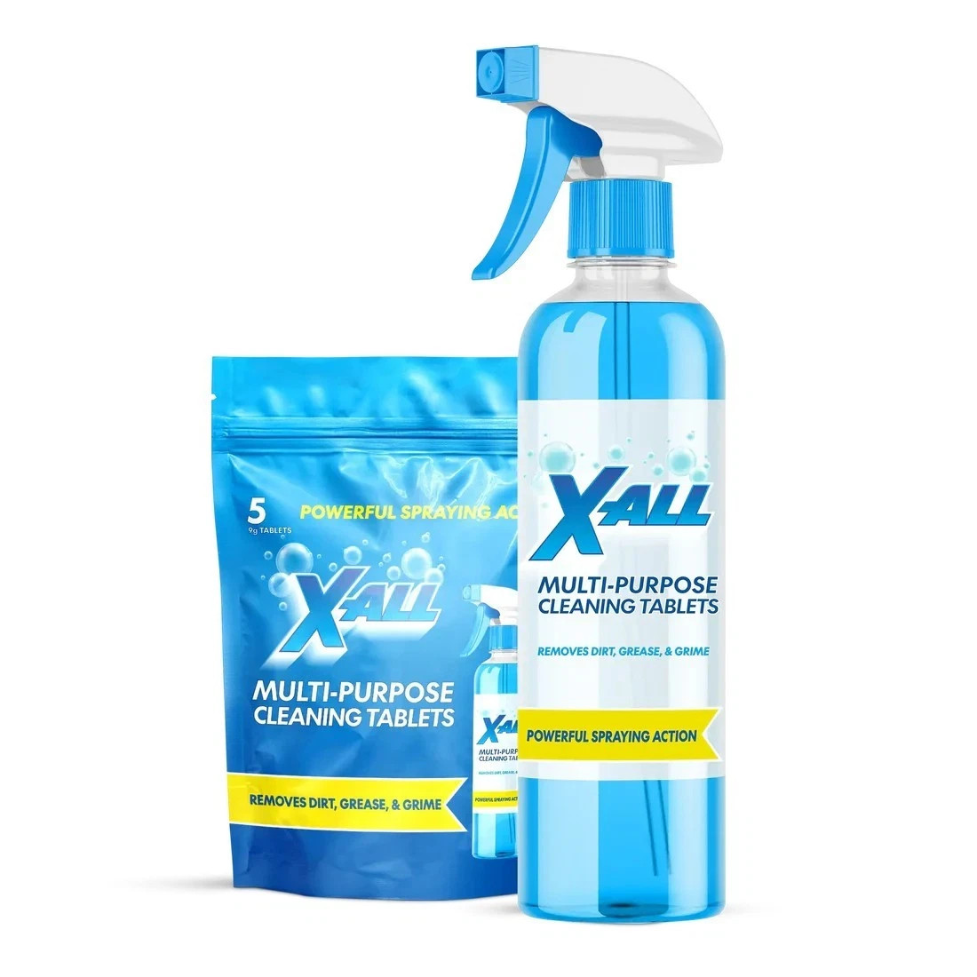 X-ALL Multi-Purpose Cleaner - Spray Bottle and 5x Cleaning Tablets gallery