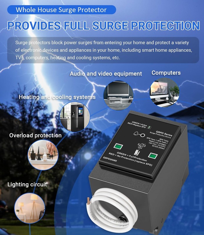 Replacement for Siemens QSPD2A065P Plug-in Surge Protection Device, 2-Pole 65kA gallery