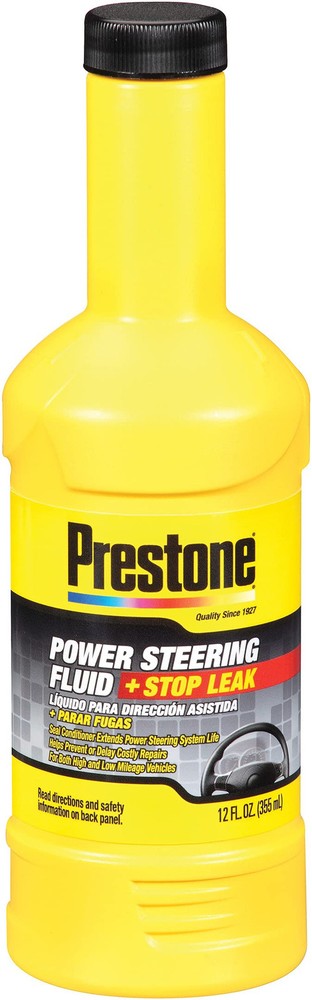 Prestone Power Steering Fluid with Stop Leak 12 oz Anti Wear Seal Protection