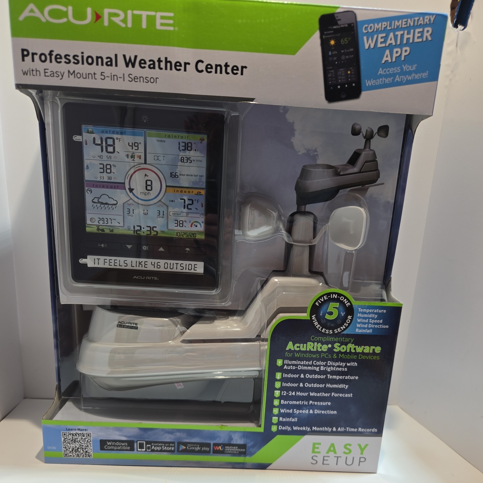 AcuRite Color Wireless Professional Weather Station with Easy Mount 5 in 1 01536 gallery
