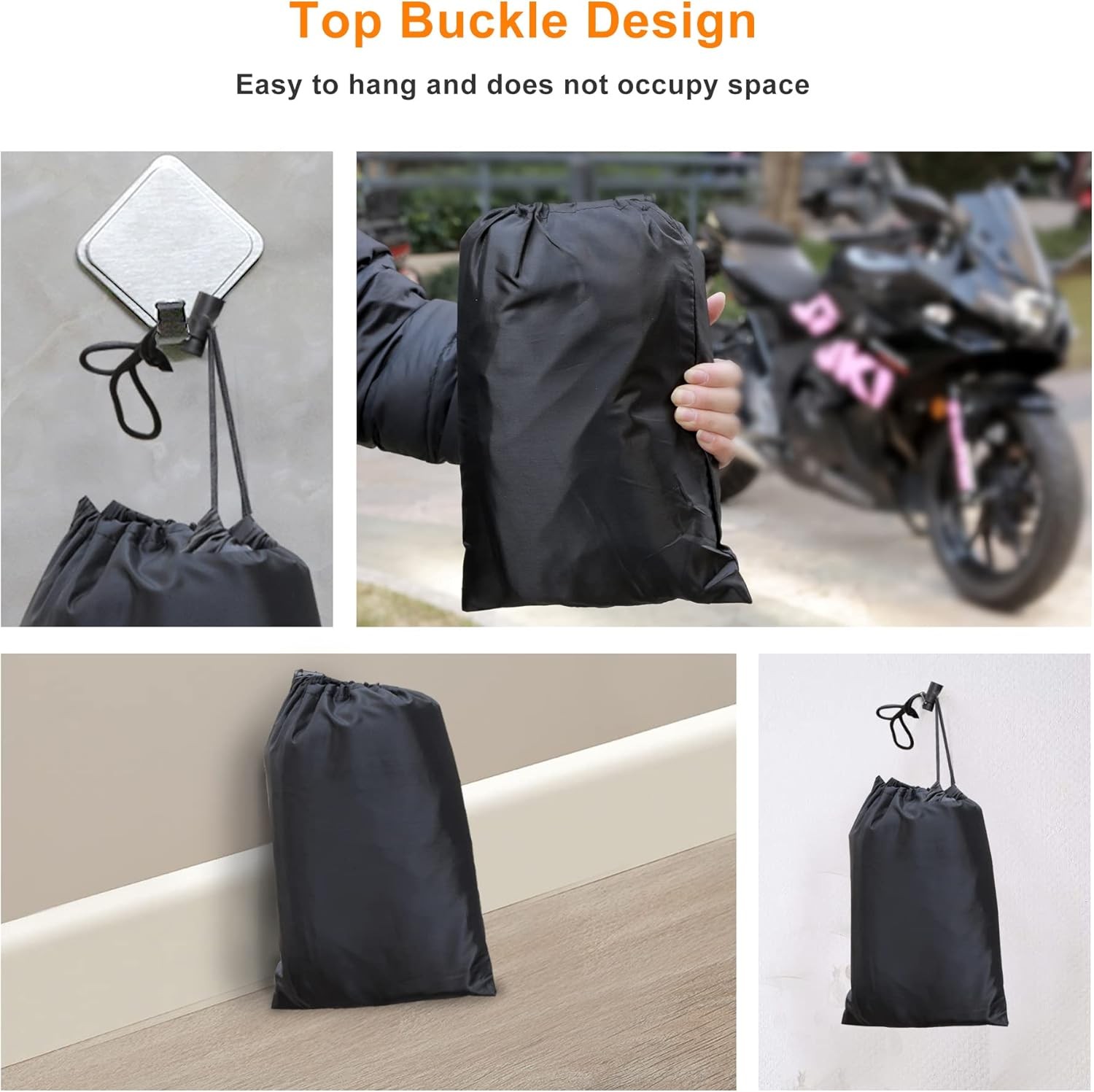 Large Motorcycle Cover, Durable All Season Outdoor Waterproof Scooter Size: L gallery