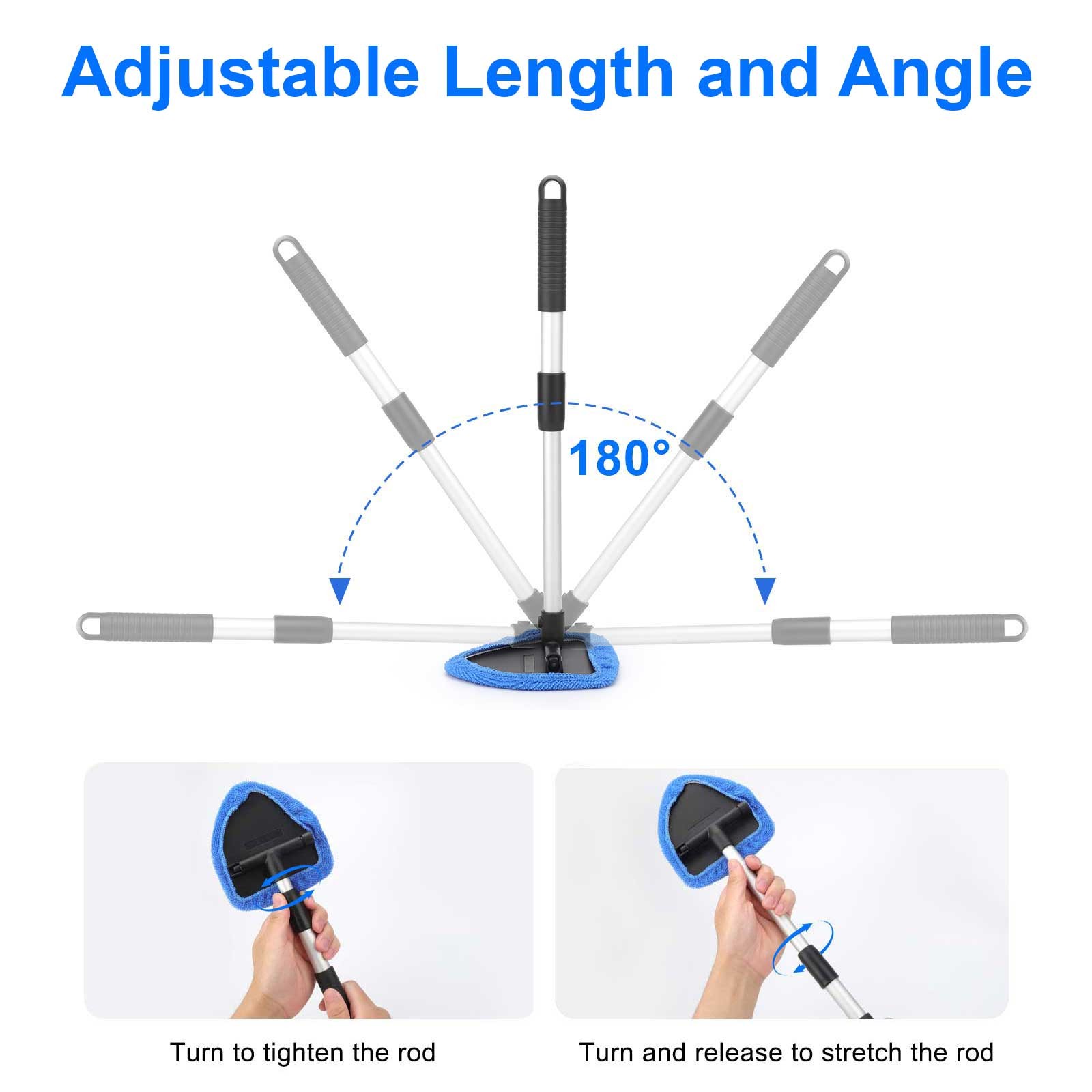 Windshield Cleaning Tool Kit Car Window Glass Wiper Cleaner Brush Pad + Squeegee gallery